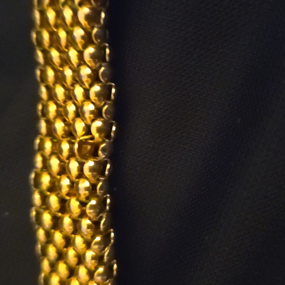 Vintage Etruscan Mesh Gold Plated Necklace - Picture 3 of 6